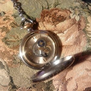 80's Vintage Two-Tone Pocket Watch...